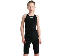 Arena Girls Powerskin Impulso Open Back - Black/Teal - Size 28