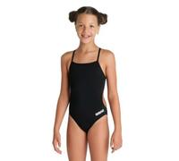 Arena Girls Team Challenge Solid Swimsuit - Black/White - Age 10-11