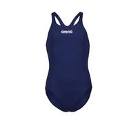 ARENA Solid Swim Pro Team Girls' One-piece Swimsuit, Quick-Drying, Sports Swimsuit in MaxLife ECO-Fabric with Chlorine Resistance and UPF 50+ UV Protection Navy-White