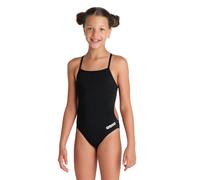 ARENA Solid Challenge Team Junior Girl's One-piece Swimsuit, Fast-Drying Sports Swimwear, MaxLife Fabric with Maximum Chlorine Resistance and UPF 50+ UV Protection Black-White