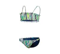 Arena Girls Water Print Bikini Bandeau Two Pieces, Zebra, 62 EU