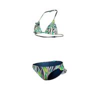 Arena Girls Water Print Bikini Triangle Two Pieces, Zebra, 62 EU