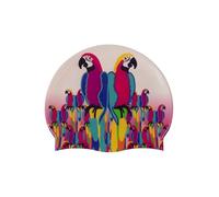 Arena HD Unisex Elastic Silicone Swim Cap for Adults, Training Water Sports Fitness Swimming Gear, Chlorine Protection Pool Hat for Frequent Use, Arena Tropical Delight, One Size