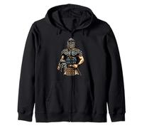 Arena Heart Gladiator Warrior Design Zip Hoodie