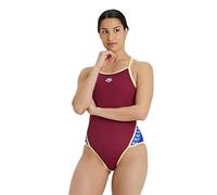 arena Icons Fly Back Solid One-piece Women's Swimsuit, Quick-drying, Sporty Swimwear in MaxLife Fabric with Maximum Chlorine Resistance and UPF 50+ UV Protection