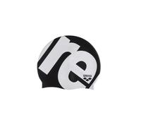 Arena Icons Team Stripe Unisex Silicone Swim Cap Women and Men Intensive Training Racing Comfortable Non-Slip Long Hair Swimming Hat, Macro Wording