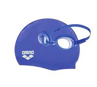 Kids Pool Set Goggles and Swim Cap, blue-clear-blue-white