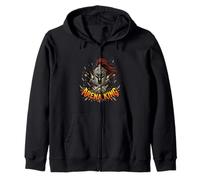 Arena King Warrior Helmet Power Design Zip Hoodie