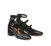 Arena Leather Mary Jeans with Heel black patent