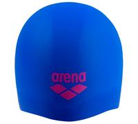 Arena Unisex Long Hair Silicone Swim Cap Comfortable Extra Soft High Elasticity Bathing Cap for Women and Men Everyday Use and Training, Neon Blue/Shocking Pink
