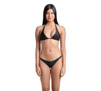 ARENA Losange Women's Triangle Bikini, Swimwear with Quick Drying Recycled Stretch Fabric, Women's Beach and Pool Swimsuit, Women's Swimsuit with Removable Cups, Top and Bottom with Ties Black