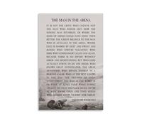Arena Man Theodore Roosevelt Inspirational Poster Decorative Painting Canvas Wall Posters And Art Picture Print Modern Family Bedroom Decor Posters 12x18inch(30x45cm)
