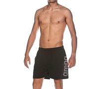 arena Men Fundamentals Logo Beach Short - Black/White, 2X-Large
