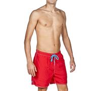 arena Men Fundamentals Solid Boxer Beach Short - Red/Turquoise, Small