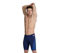 ARENA Men Hydrangea Bouquet Swim Jammer for Competition Swimming and Training, UPF 50+ UV Protection, Quick Drying Swimwear,Navy-Team Navy,36