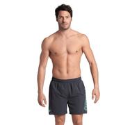 Arena Mens Fundamentals Logo Boxer Beach Short, Asphalt-Water, L EU
