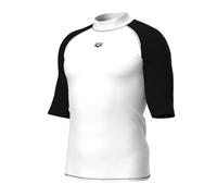 Arena Men's Rash Vest S/S Graphic Top, White-Black, M