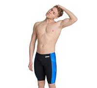 ARENA Mens Halftone Competitive Racing Jammers for Intensive Swimming, Reduced Drag Swimsuit,Black-Team Royal