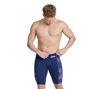 ARENA Mens Halftone Competitive Racing Jammers for Intensive Swimming, Reduced Drag Swimsuit, Navy-team Navy, 36