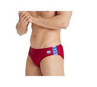 Arena Men's Icons Solid Swim Briefs, Burgundy, 6 UK