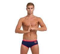 Arena Men's One 12cm Swim Briefs Big Log Navy Fluo Red size 60 | Swimming Trunks Outlet | Men | Blue 60