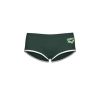 ARENA Men's One Big Logo Low-Waist Swim Short Pool Practice Athletic Swimsuit Briefs, Dark Sage/White, 28