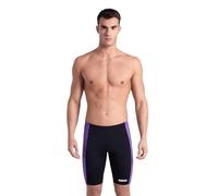ARENA Men's Performance Abstract Tiles Swim Jammer Trunks, Black/Team Purple, 34