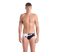 Arena Men's Performance Diamond Swim Brief Athletic Swimwear Professional Swimsuit, Black/White, 38