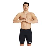 ARENA Men's Performance Solid Team Jammer Swim Trunks, Black/White, 36