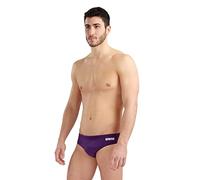 ARENA Men's Performance Solid Team Swim Briefs, Plum/White, 30A
