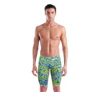 Arena Men's Racing Jammer Powerskin St Next Knee Length Tech Swim Suit Trunks, Snakeskin Green, 32