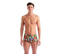 Arena Men's Reversible Drag Suit Swim Short Square Leg Swimsuit Pool Training Aid Briefs, Black/Multi Green, 30