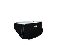 Arena Men's Solid Swim Briefs, Black-White, 50