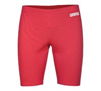 ARENA Solid Team Swimwear for Men, Quick Dry Swimsuit, Men's Jammer, MaxLife Eco Fabric with Maximum Chlorine Resistance and UPF 50+ UV Protection and Front Lining Red-White