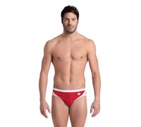 Arena Men's Standard Icons Swim Briefs Solid Swimsuit, Red/White, 26