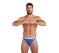 Arena Men's Standard Icons Swim Briefs Solid Swimsuit, Royal/White, 26