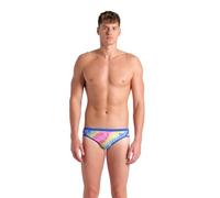 ARENA Men's Standard Performance Let It Beat Collection Swim Briefs, Royal/White Multi