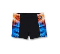 Arena Men's Swim Shorts Cyber Short, Black-Tangerine, Black/Brown, D4 UK/USA 32
