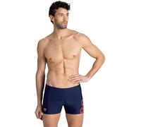 ARENA Men's Swim Shorts Spirit Swimming Trunks, Dark Blue-Fluo Red, D3