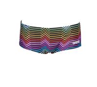 ARENA Men's Swim Trunks Mini Short Optical Waves Short, Black/Multi D9/UK42