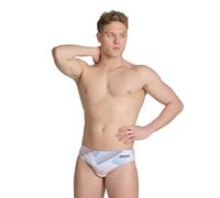 ARENA Men's Swimming Costume, Swim Briefs for Pool Race Training, Intensive Swimming, Chlorine Resistant, 2.75 cm, Halftone Print, White-multi Navy, 30
