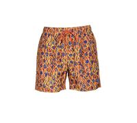 Arena Men's Swimming Shorts Printed Boxer, Orange/Blue, M