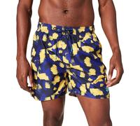 ARENA men's swimming shorts, water shorts, boxers, blue/yellow, L