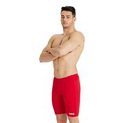 ARENA Men's Team Colors Solid Swim Jammer MaxLife Athletic Swimwear Pool Training Swimsuit Competitive Swimming Bathing Suit Red/White