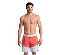 Arena Men's Team Stripe Bermuda Panel White-calypso Coral-bl size S | Swimming Trunks Outlet | Men | White S