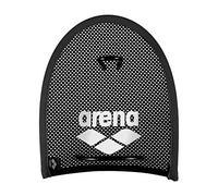 Arena Mens Training Aid Swimming Hand Paddles Mesh Hand Paddle, Black/Silver, M