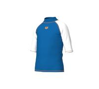 Arena Men's Unisex JR Rash Vest S/S Graphic Top, Blue China-White, 14-15 Years