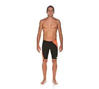 ARENA Men's Water MaxLife Panel Jammer Swimsuit Swim Trunks, Black-Orange-Black, 24