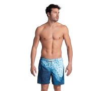 Arena Mens Water Prints Boxer Beach Short, White-Water-Monogram, S EU