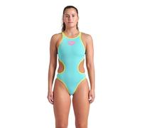 Arena Womens One Women's Big Logo Swimsuit, Water/Soft Green, 30